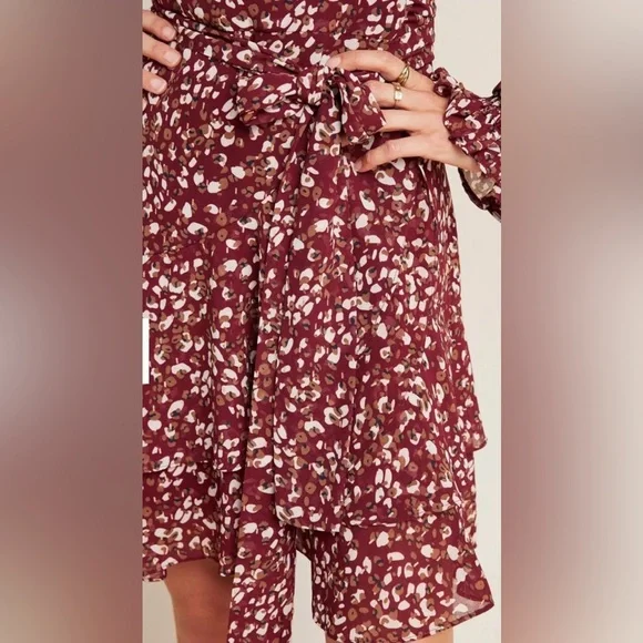 Petra Leopard Mini Wrap Dress - Picture 3 of 3